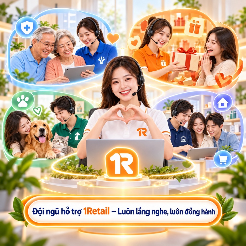 Đội ngũ hỗ trợ 1Retail – Luôn lắng nghe, luôn đồng hành
